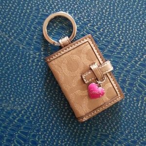 NWOT - COACH Keychain w/ Heart Charm